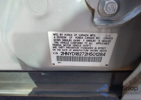2002 Acura Mdx from USA, damaged, VIN 2HNYD18272H501284